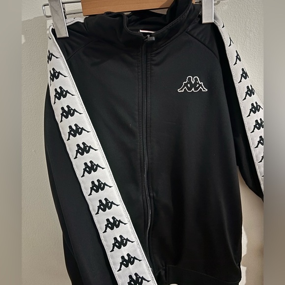 Kappa Black Jacket with White Logo Accents - Picture 1 of 3